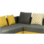 Areivir LHS 6 Seater Sofa In Grey & Yellow Color by FernIndia.com
