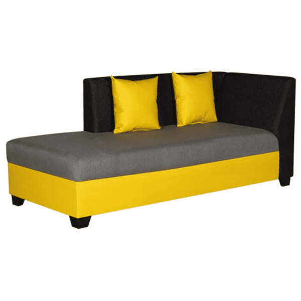 Ssilb 6 Seater RHS Sectional Sofa in Yellow & Grey Color by FernIndia.com