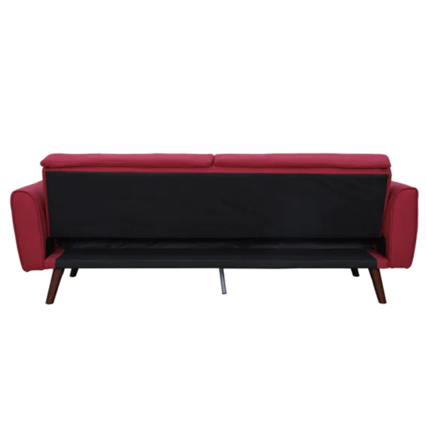 Onaica Sofa Cum Bed in Red Colour by FernIndia.com