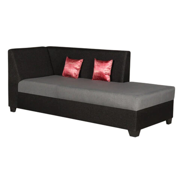 Ssilb 5 Seater LHS Sectional Sofa in Black & Grey Colour by FernIndia.com