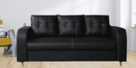 Akanat 3 Seater Sofa in Matte Black Colour by FernIndia.com
