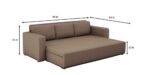 Sirrom 3 Seater Sofa Cum Bed in Brown Colour by FernIndia.com
