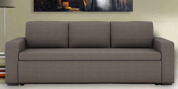 Sirrom 3 Seater Sofa Cum Bed in Brown Colour by FernIndia.com
