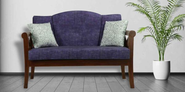 Tnagele 2 Seater Sofa in Sea Blue Colour by FernIndia.com