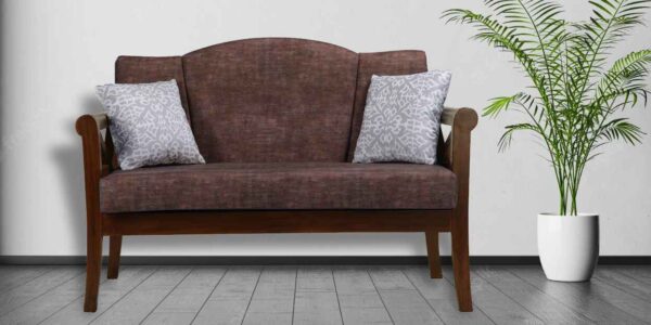 Tnagele 2 Seater Sofa in Sea Blue Colour by FernIndia.com