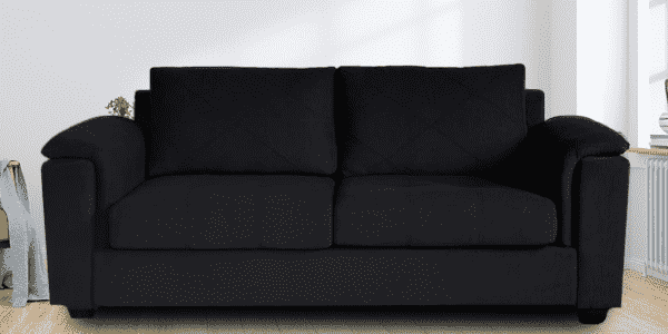 Serdna 3 Seater Sofa in Charcoal Grey Colour By FernIndia.com