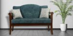 Tnagele 2 Seater Sofa in Sea Blue Colour by FernIndia.com