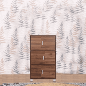 Okakihc Storage Cabinet in Walnut Finish by Fern India