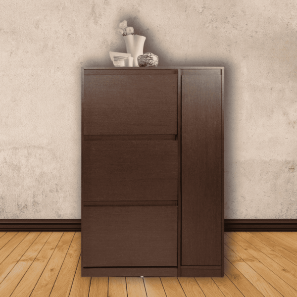 Nirak Shoe Rack in Columbia Walnut Finish by Fern India