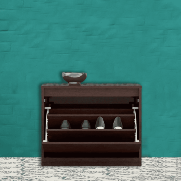 Iriak Shoe Rack in Columbia Walnut Finish by Fern India