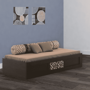 Tnagele Single Bed with Storage in Vermont Melamine Finish by Fern India