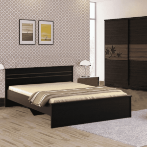 Lavinrac Queen Size Bed in Wenge Finish by Fern India