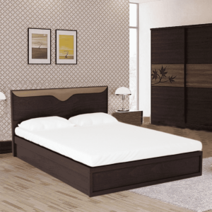 Yliac King Size Bed with Drawer Storage in Wenge Finish By Fern India