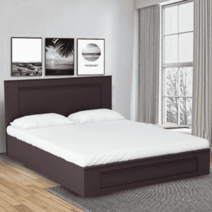 Orat King Size Bed with Storage in Walnut Finish By Fern India