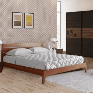 Sdeel Queen Size Bed In Dark Oak Finish By Fern India