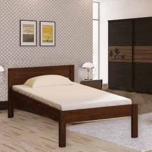 Lekne Solid Wood Single Bed in Provincial Teak Finish By Fern India