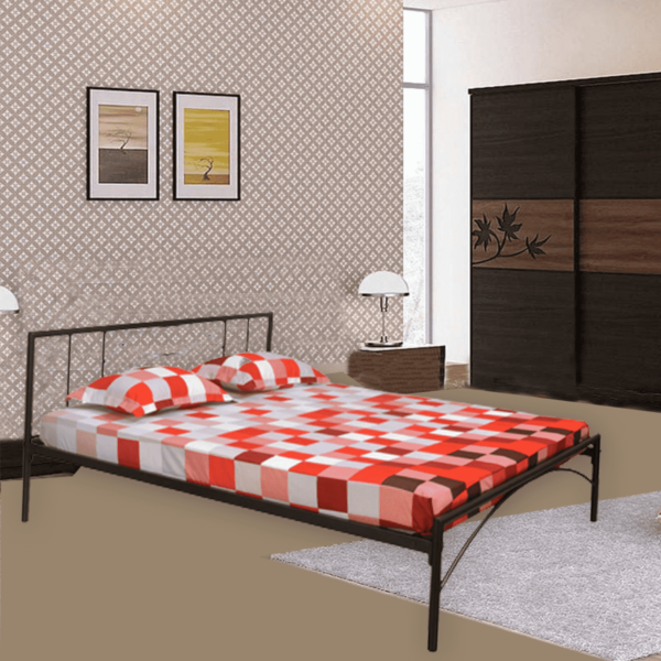 Asru King Size Bed in Black Finish by Fern India
