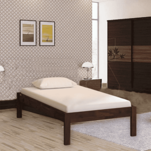 Lekne Solid Wood Single Bed in Provincial Teak Finish By Fern India