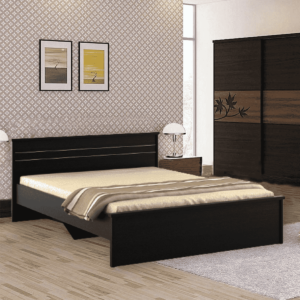 Lavinrac Queen Size Bed in Wenge Finish by Fern India