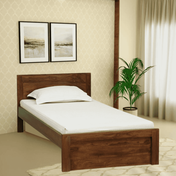 Siloporca Solid Wood Single Bed in Provincial Teak Finish By Fern India
