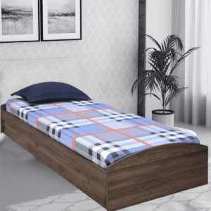 Nosidda Single Bed with Storage in Walnut Finish by  Fern India