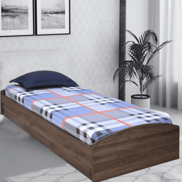 Nosidda Single Bed with Storage in Walnut Finish by Fern India