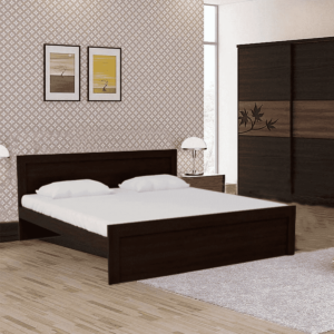 Elzzad Queen Size Bed in Walnut Finish by Fern India