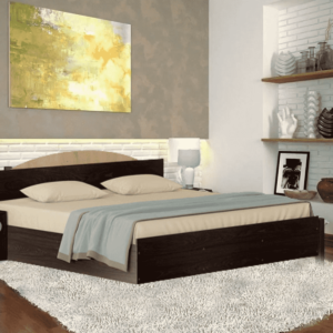 Asira Bedroom Set (King Bed with Storage, 4 Door Wardrobe & Two Bedside Tables) in Wenge Finish By Fern India