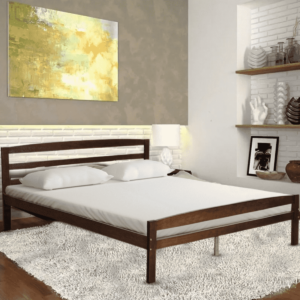 Uriayor King Size Bed in Walnut Finish By Fern India