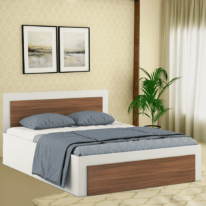 Aromid King Size Bed in Frosty White Colour by Fern India