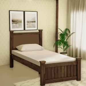 Zurc Solid Wood Single Bed in Provincial Teak Finish By Fern India