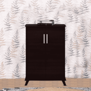 Yriak2 Door Shoe Cabinet in Wenge Finish by Fern India