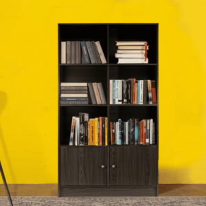 Oayah 6 Cube Book Shelf with Bottom Cabinet in Wenge Finish by Fern India