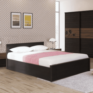 Anieik Queen Size Bed with Storage in Brown Finish By Fern India