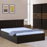 Omsok Phoenix Queen Size Bed with Storage in Wenge Finish by Fern India
