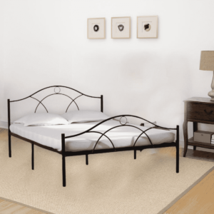 Akillatem Bari Queen Size Bed in Black Finish by Fern India