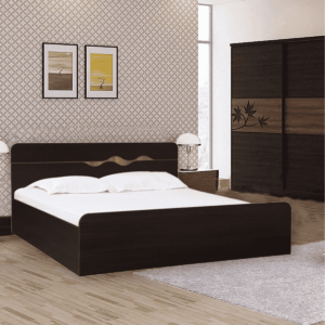 Lriws Queen Size Bed with Storage in Denver Oak Finish by Fern India