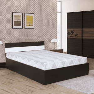 Resarf Queen Size Bed with Box Storage in Wenge Finish By Fern India