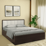 Citcra Queen Size Bed with Storage in Choco Walnut Finish by Fern India