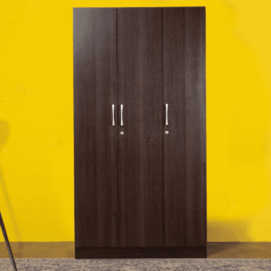 Uoznek 3 Door Wardrobe in Wenge Finish by Fern India