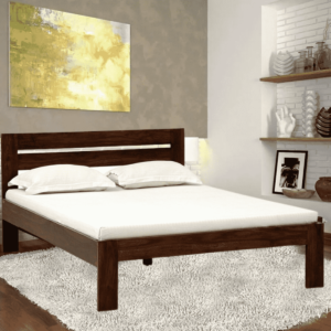 Yezze Sheesham Wood Queen Size Bed In Provincial Teak Finish By Fern India