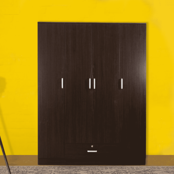 Amuruk 4 Door Wardrobe in Wenge Finish by Fern India