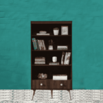 Urahok Book Shelf with One Drawer in Columbia Walnut Finish by Fern India