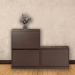 Ayimak Shoe Rack in Columbia Walnut Finish by Fern India