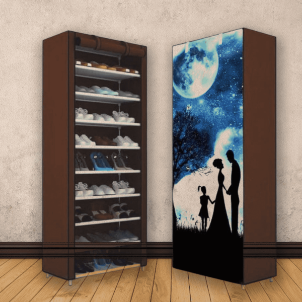 Adiq 9 Layer Shoe Rack in Brown Colour by Fern India