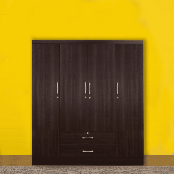 Okiran 4 Door Wardrobe in Wenge Finish by Fern India