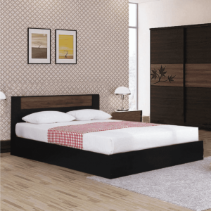 Iakat Queen Size Bed in Wenge Finish By Fern India