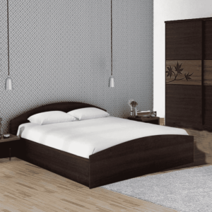 Ikiad Queen Size Bed in Wenge Finish By Fern India