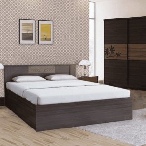 Oreh Queen Size Bed in Wenge Finish by Fern India