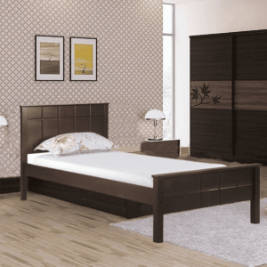 Rehpic Single Bed in Espresso Finish by Fern India